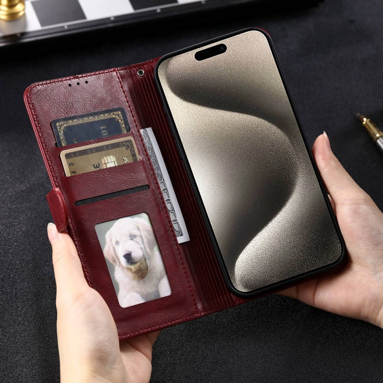For iPhone 14 Pro Simple 6-Card Wallet Leather Phone Case