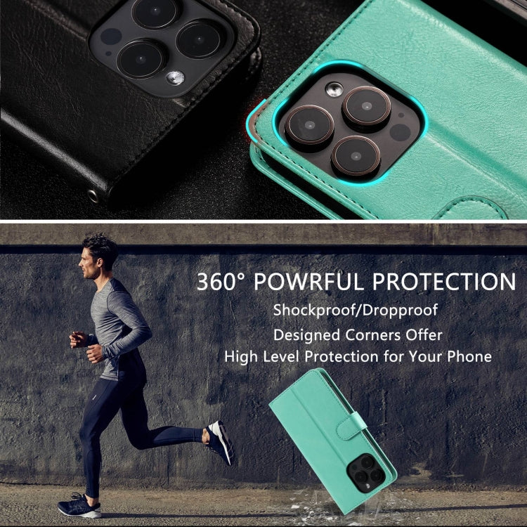 For iPhone 14 Pro Simple 6-Card Wallet Leather Phone Case