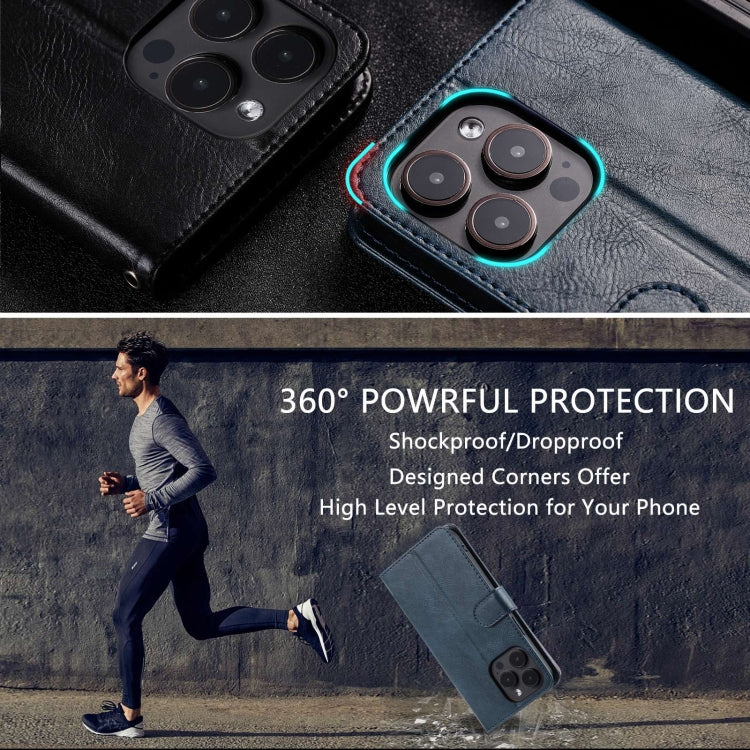 For iPhone 14 Pro Max Simple 6-Card Wallet Leather Phone Case
