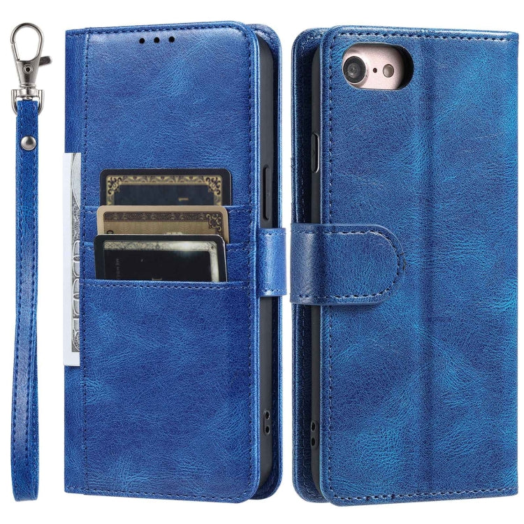 For iPhone 7 / 8 / SE 2022 Simple 6-Card Wallet Leather Phone Case