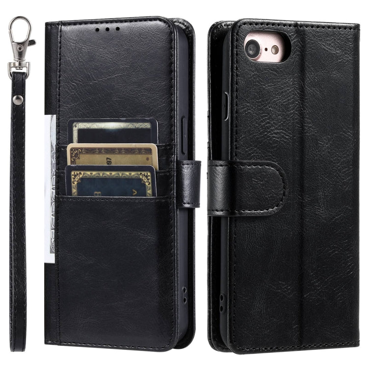 For iPhone 7 / 8 / SE 2022 Simple 6-Card Wallet Leather Phone Case