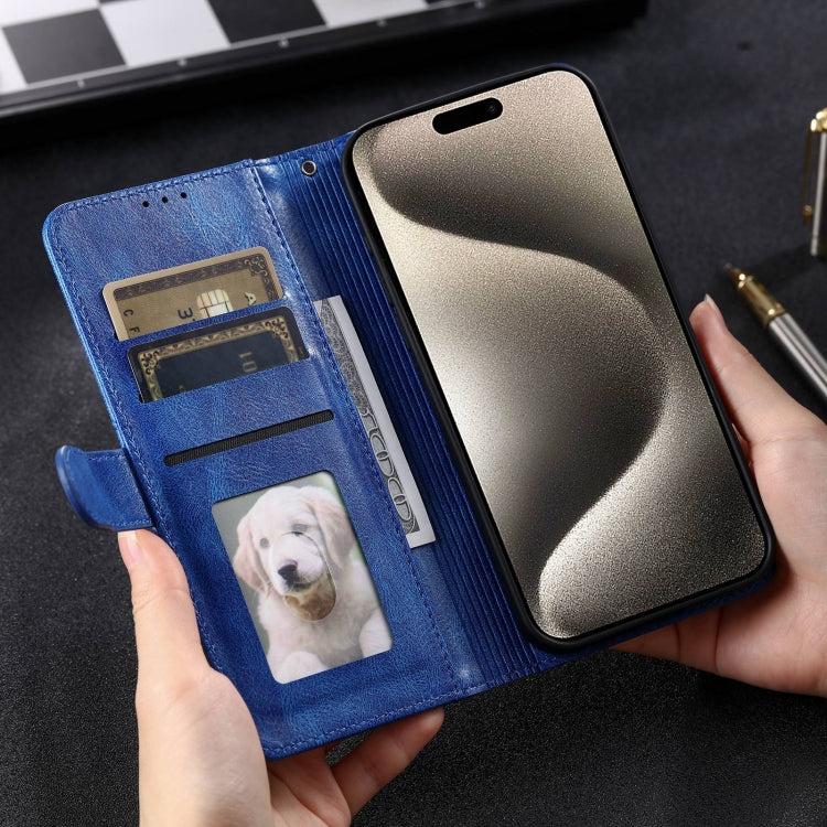 For iPhone 13 Pro Max Simple 6-Card Wallet Leather Phone Case