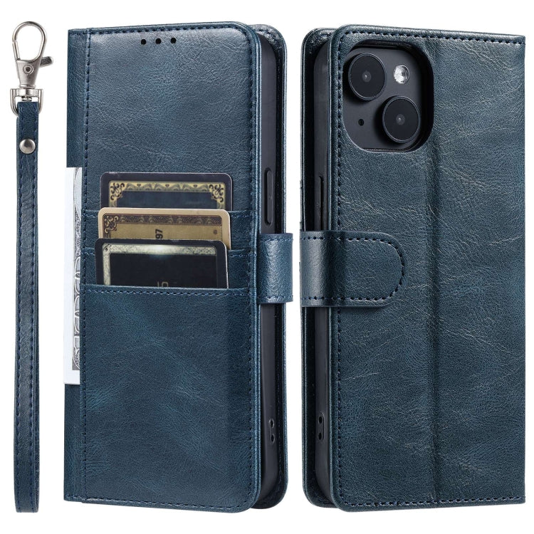 For iPhone 13 Simple 6-Card Wallet Leather Phone Case