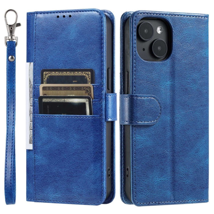 For iPhone 13 Simple 6-Card Wallet Leather Phone Case