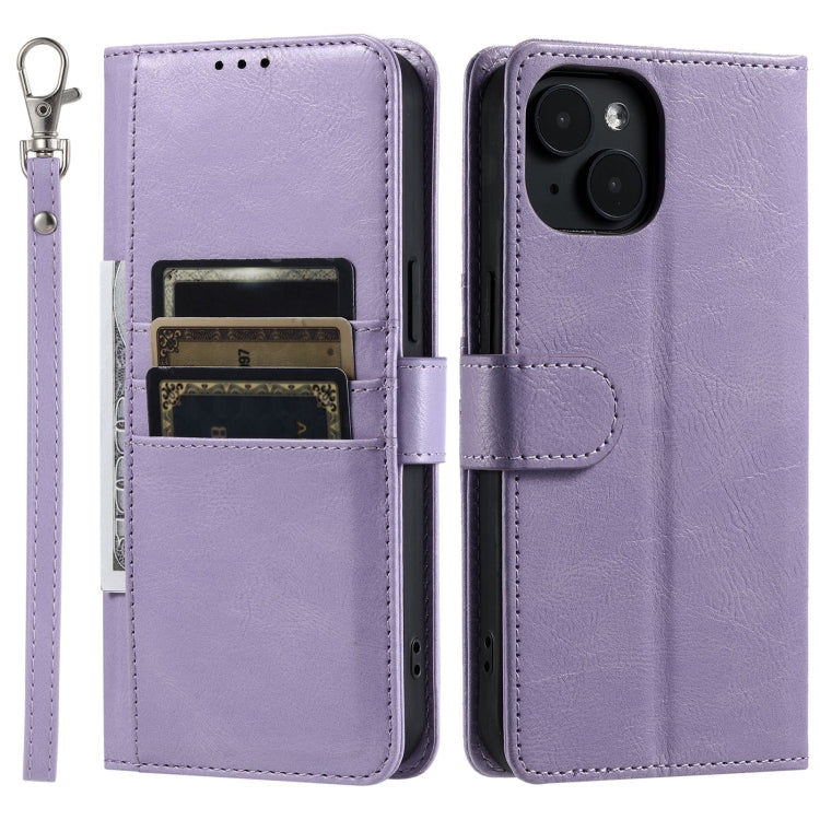 For iPhone 13 Simple 6-Card Wallet Leather Phone Case