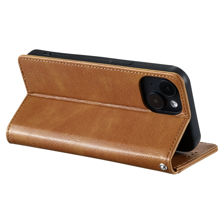 For iPhone 13 mini Simple 6-Card Wallet Leather Phone Case