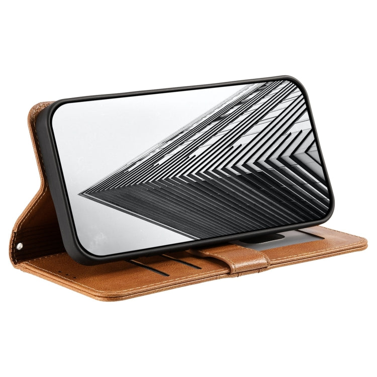 For iPhone 12 Pro Max Simple 6-Card Wallet Leather Phone Case