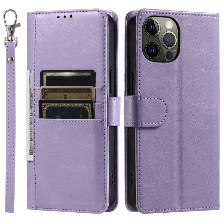 For iPhone 11 Pro Max Simple 6-Card Wallet Leather Phone Case