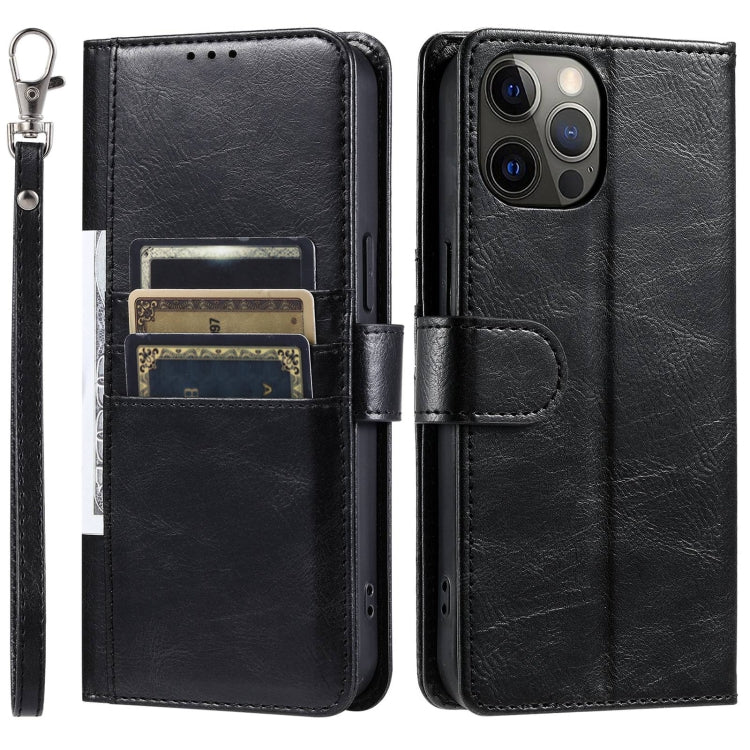 For iPhone 11 Pro Max Simple 6-Card Wallet Leather Phone Case