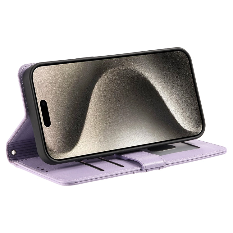 For iPhone 16 Pro Simple 6-Card Wallet Leather Phone Case
