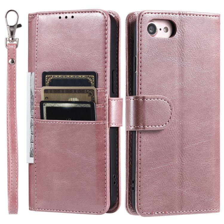 For iPhone 16e / 17e Simple 6-Card Wallet Leather Phone Case