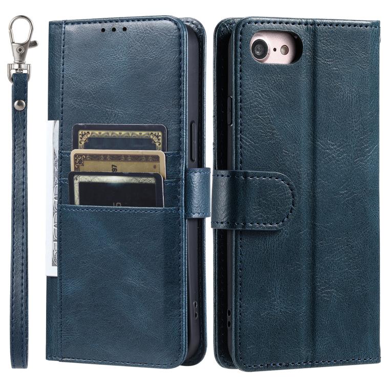 For iPhone 16e / 17e Simple 6-Card Wallet Leather Phone Case