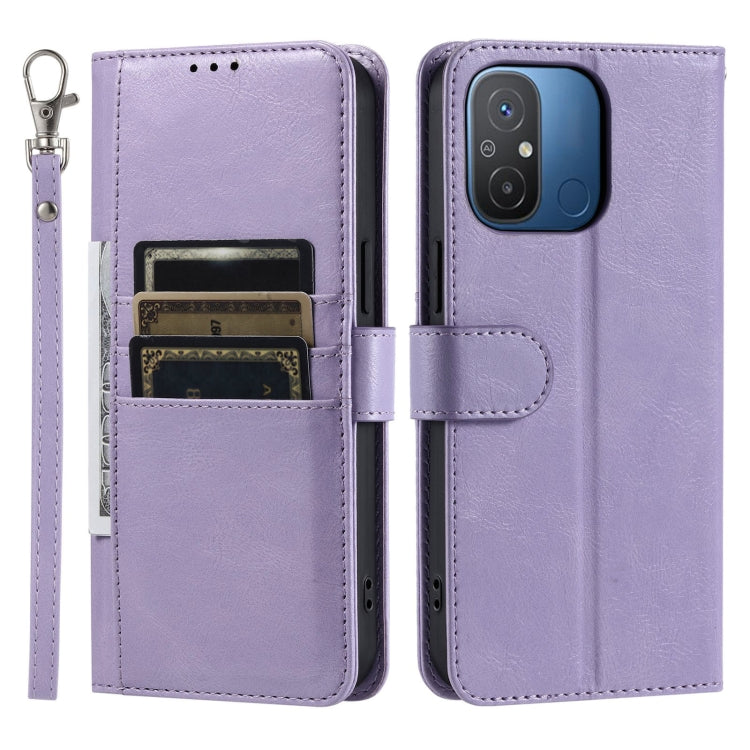 For Xiaomi Redmi 12C / 11A Global Simple 6-Card Wallet Leather Phone Case