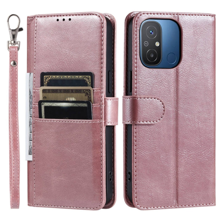 For Xiaomi Poco C55 Simple 6-Card Wallet Leather Phone Case