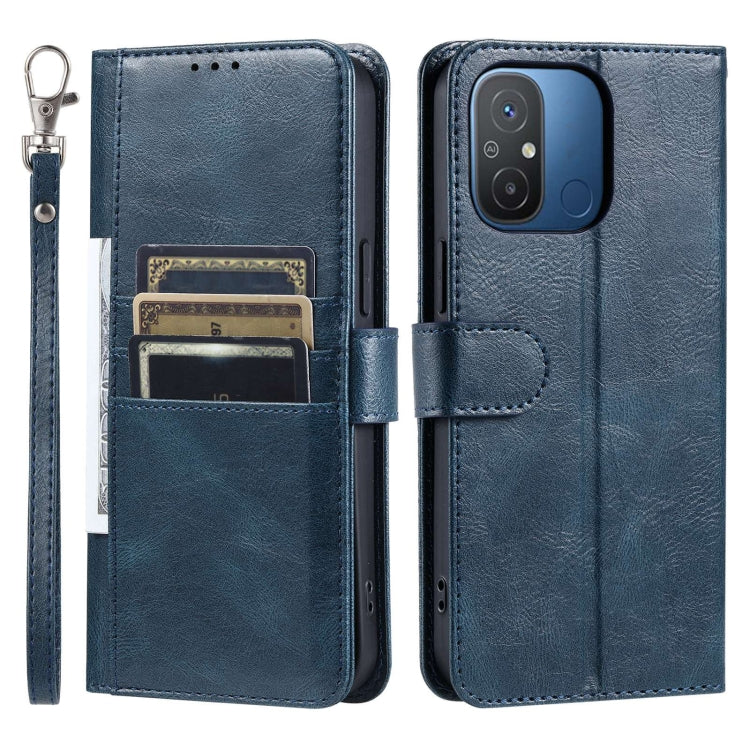 For Xiaomi Poco C55 Simple 6-Card Wallet Leather Phone Case