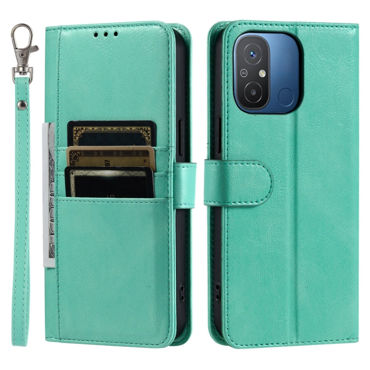 For Xiaomi Poco C55 Simple 6-Card Wallet Leather Phone Case