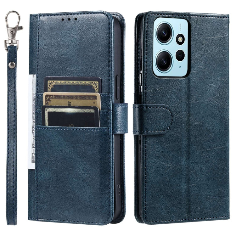 For Xiaomi Redmi Note 12 4G Simple 6-Card Wallet Leather Phone Case