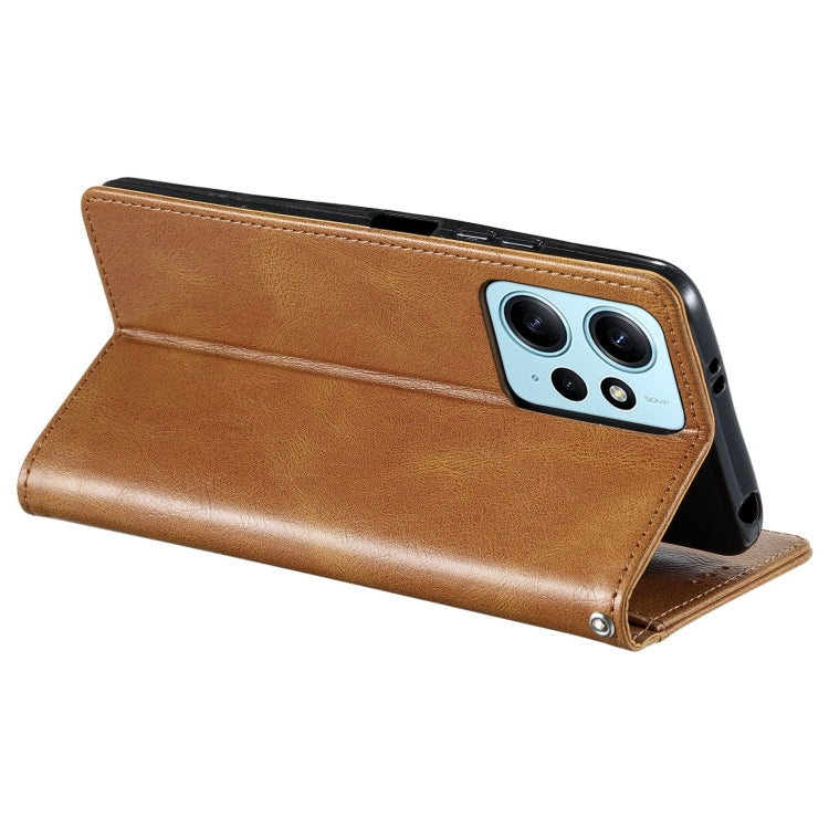 For Xiaomi Redmi Note 12 4G Simple 6-Card Wallet Leather Phone Case