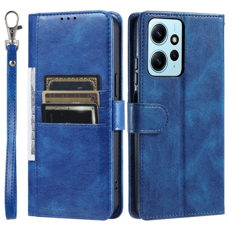 For Xiaomi Redmi Note 12 4G Simple 6-Card Wallet Leather Phone Case