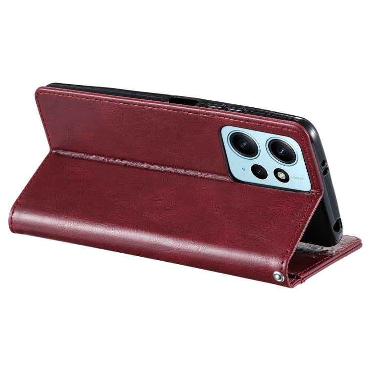 For Xiaomi Redmi Note 12 4G Simple 6-Card Wallet Leather Phone Case