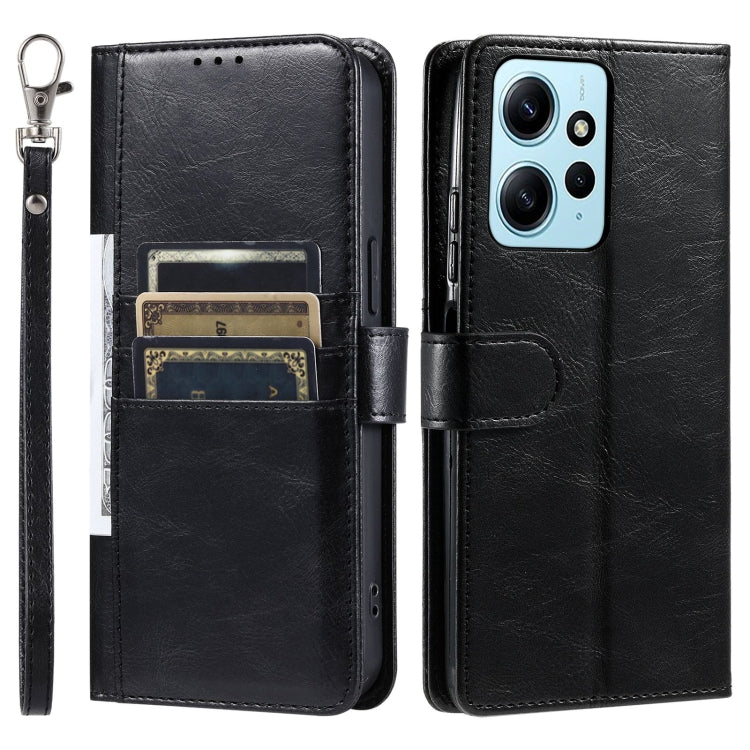 For Xiaomi Redmi Note 12 4G Simple 6-Card Wallet Leather Phone Case
