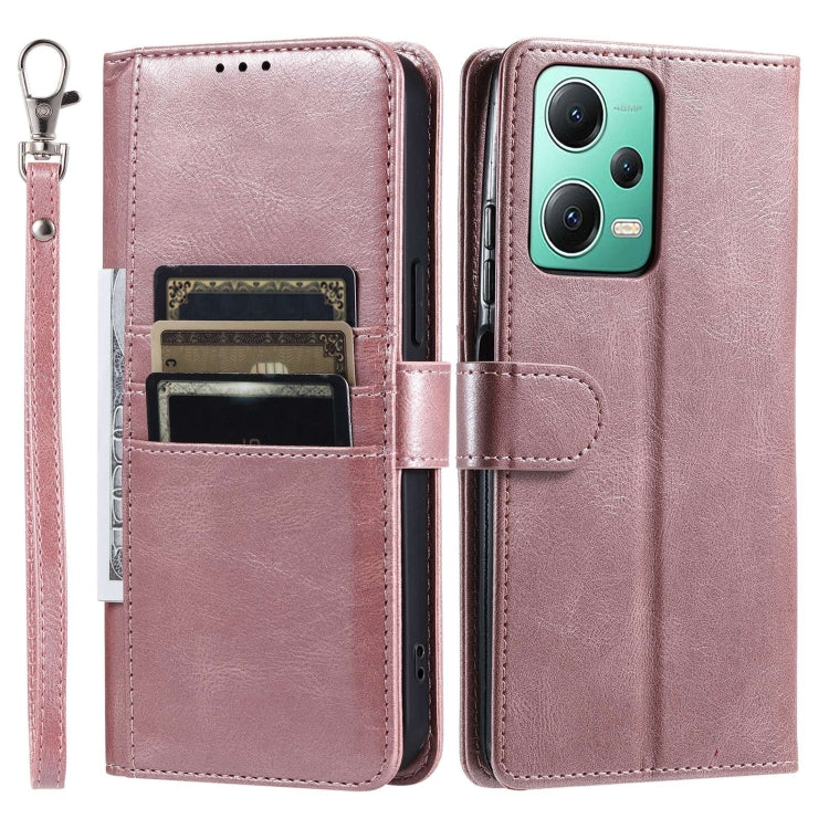 For Xiaomi Redmi Note 12 5G Simple 6-Card Wallet Leather Phone Case