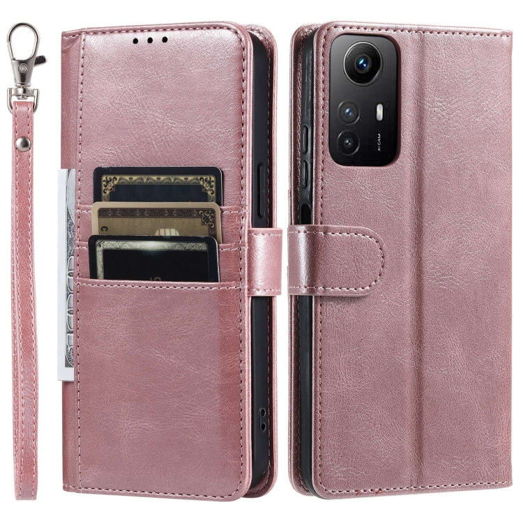 For Xiaomi Redmi Note 12S Simple 6-Card Wallet Leather Phone Case