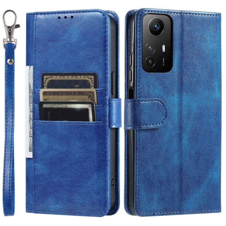 For Xiaomi Redmi Note 12S Simple 6-Card Wallet Leather Phone Case