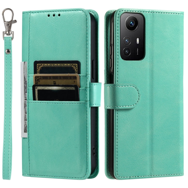 For Xiaomi Redmi Note 12S Simple 6-Card Wallet Leather Phone Case