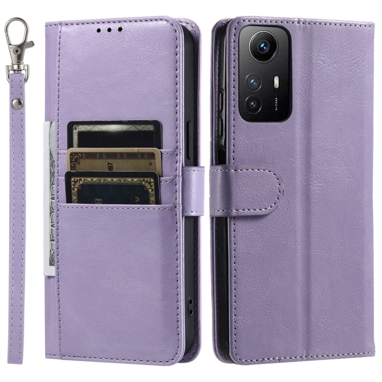 For Xiaomi Redmi Note 12S Simple 6-Card Wallet Leather Phone Case