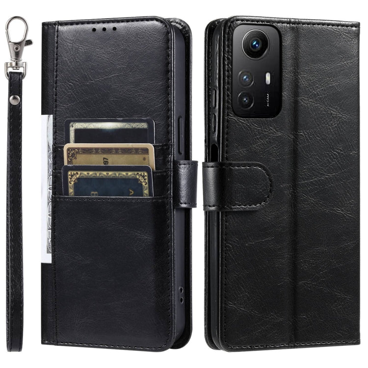 For Xiaomi Redmi Note 12S Simple 6-Card Wallet Leather Phone Case
