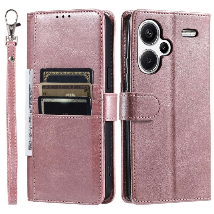 For Xiaomi Redmi Note 13 Pro+ Simple 6-Card Wallet Leather Phone Case