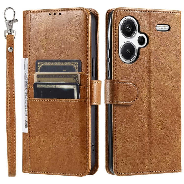 For Xiaomi Redmi Note 13 Pro+ Simple 6-Card Wallet Leather Phone Case