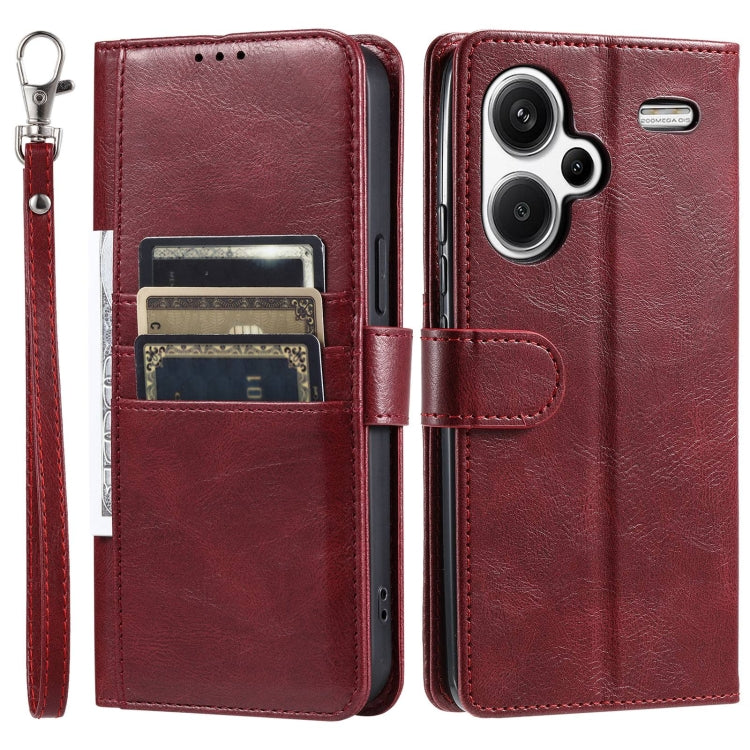 For Xiaomi Redmi Note 13 Pro+ Simple 6-Card Wallet Leather Phone Case