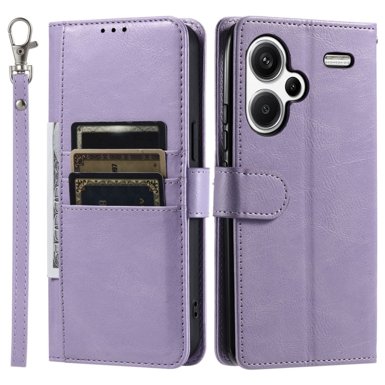 For Xiaomi Redmi Note 13 Pro+ Simple 6-Card Wallet Leather Phone Case