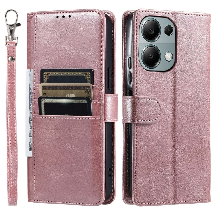 For Xiaomi Redmi Note 13 Pro 4G Simple 6-Card Wallet Leather Phone Case