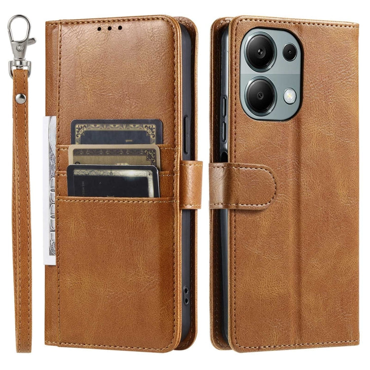 For Xiaomi Redmi Note 13 Pro 4G Simple 6-Card Wallet Leather Phone Case
