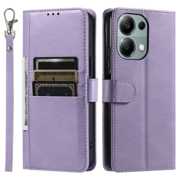 For Xiaomi Redmi Note 13 Pro 4G Simple 6-Card Wallet Leather Phone Case