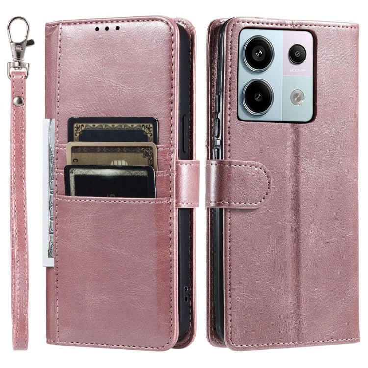 For Xiaomi Redmi Note 13 Pro 5G Simple 6-Card Wallet Leather Phone Case