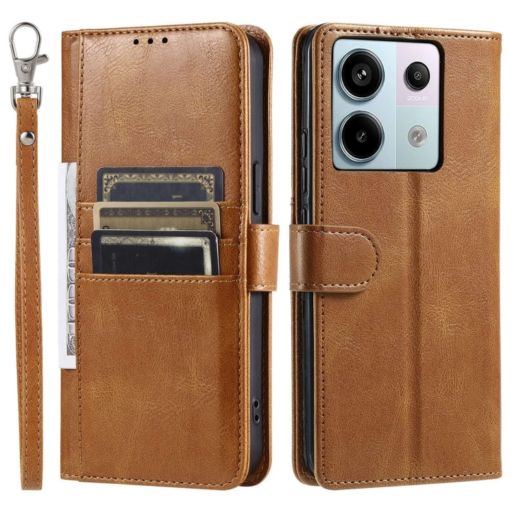 For Xiaomi Redmi Note 13 Pro 5G Simple 6-Card Wallet Leather Phone Case