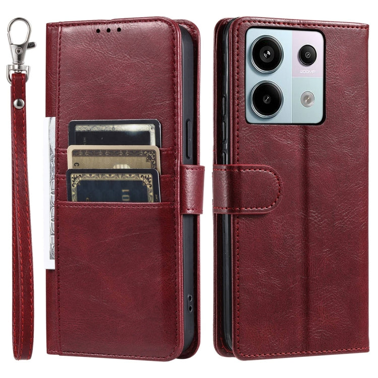 For Xiaomi Redmi Note 13 Pro 5G Simple 6-Card Wallet Leather Phone Case