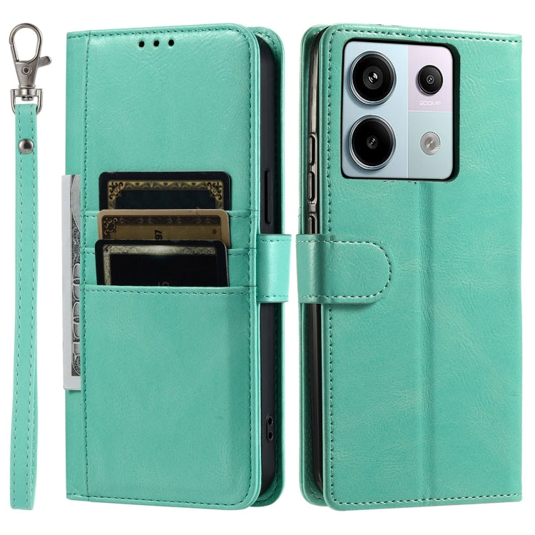 For Xiaomi Redmi Note 13 Pro 5G Simple 6-Card Wallet Leather Phone Case