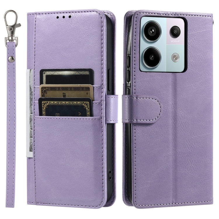 For Xiaomi Redmi Note 13 Pro 5G Simple 6-Card Wallet Leather Phone Case