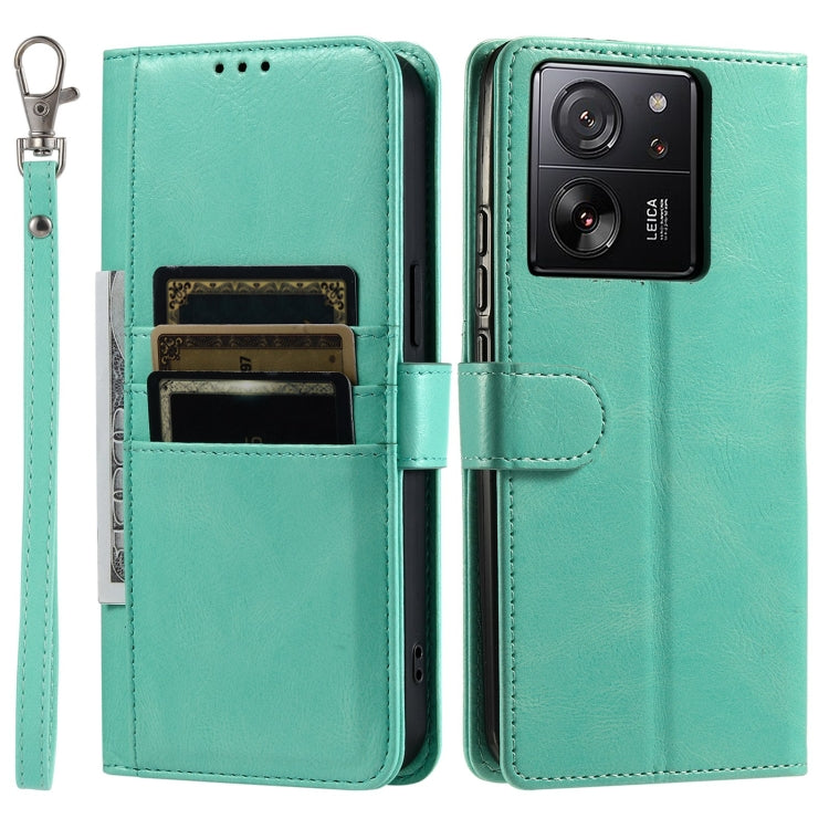 For Xiaomi 13T / 13T Pro Simple 6-Card Wallet Leather Phone Case