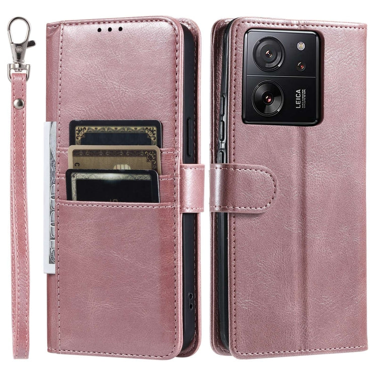 For Xiaomi Redmi K60 Ultra Simple 6-Card Wallet Leather Phone Case
