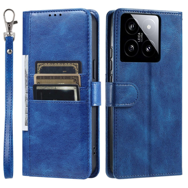For Xiaomi 14 Simple 6-Card Wallet Leather Phone Case