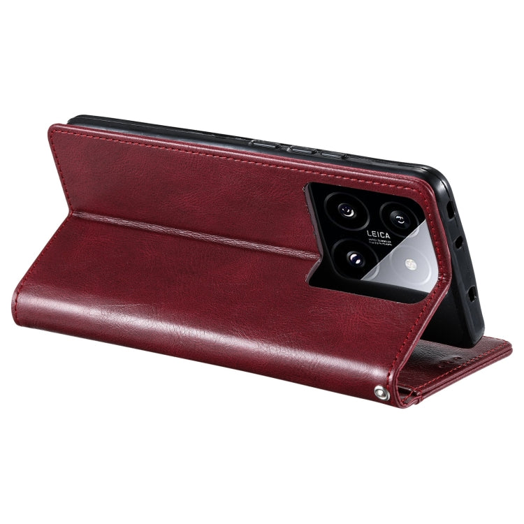 For Xiaomi 14 Simple 6-Card Wallet Leather Phone Case