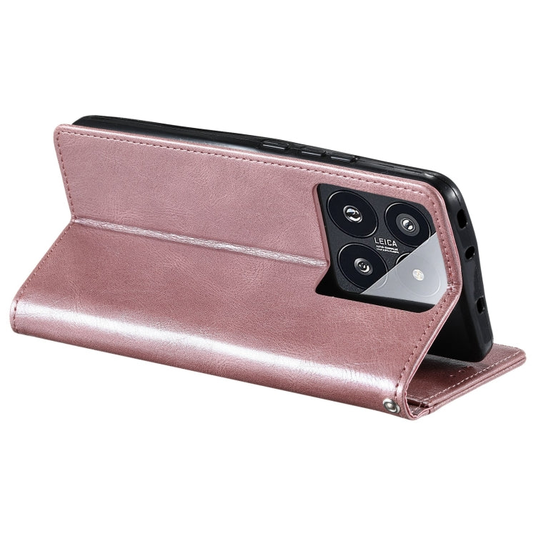 For Xiaomi 14 Pro Simple 6-Card Wallet Leather Phone Case