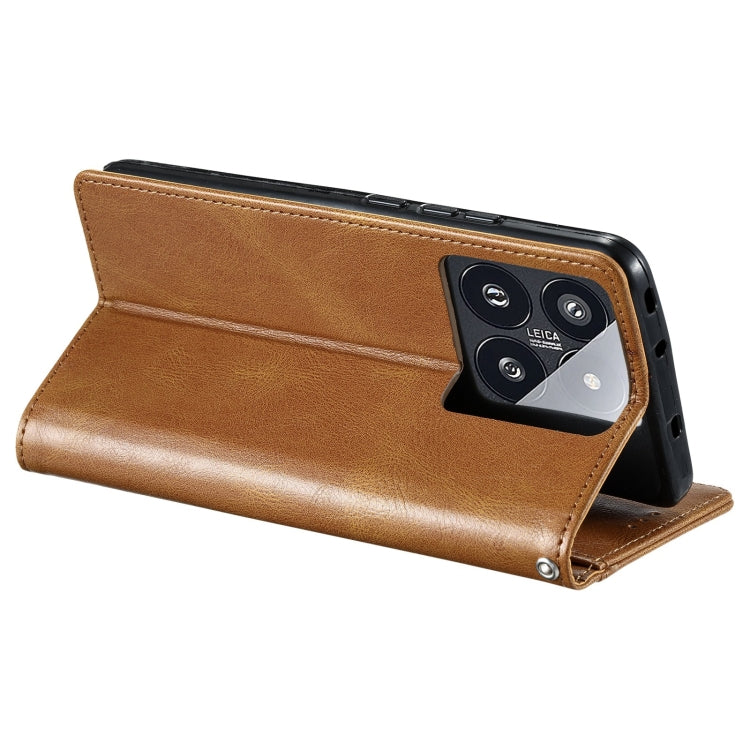 For Xiaomi 14 Pro Simple 6-Card Wallet Leather Phone Case