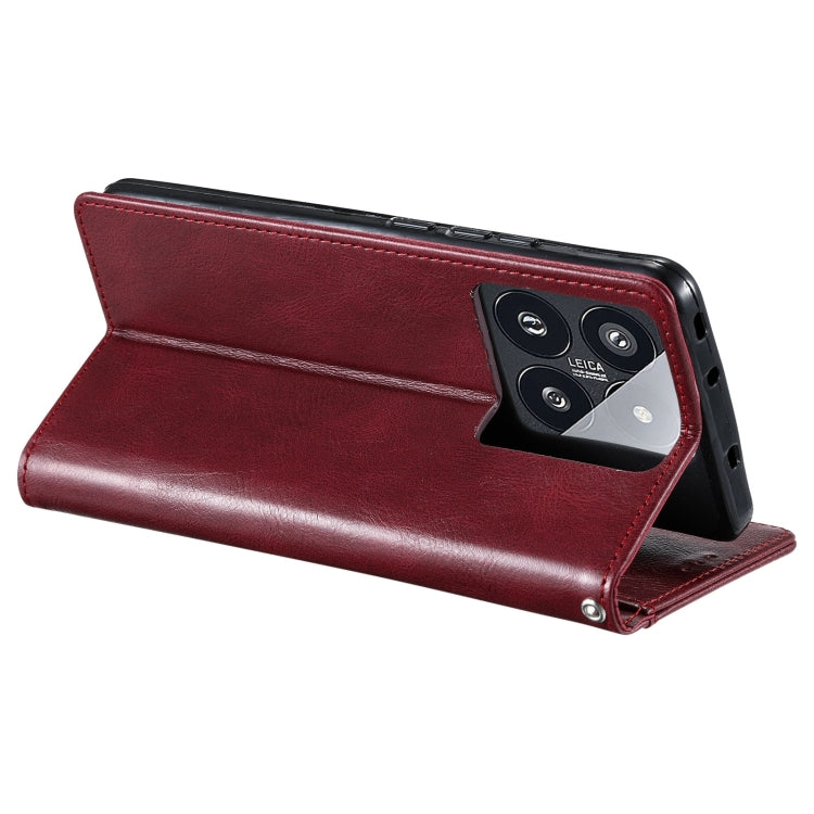 For Xiaomi 14 Pro Simple 6-Card Wallet Leather Phone Case